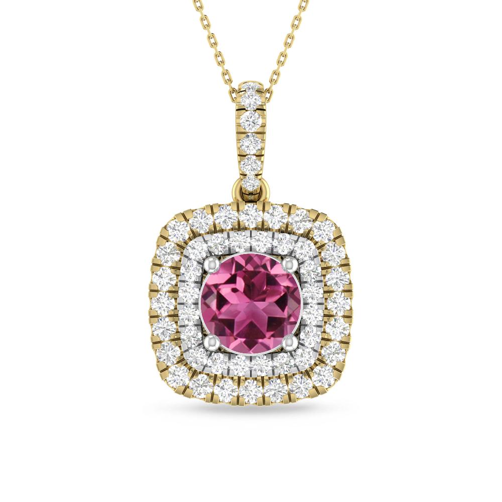 Yellow Gold/White Gold - Pink Tourmaline