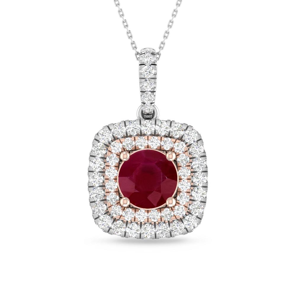 White Gold/Rose Gold - Ruby