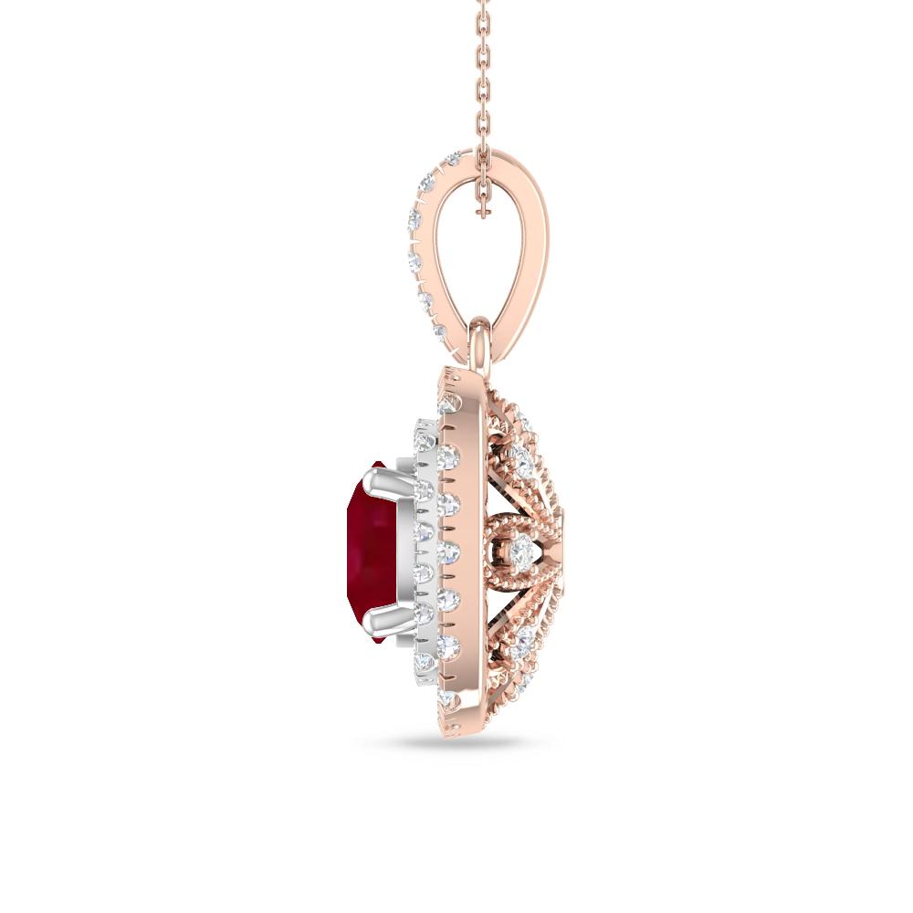 Rose Gold/White Gold - Ruby