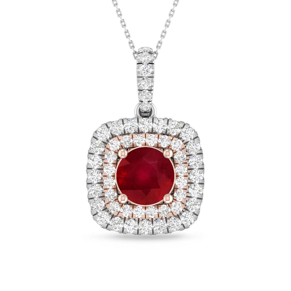 White Gold/Rose Gold - Ruby
