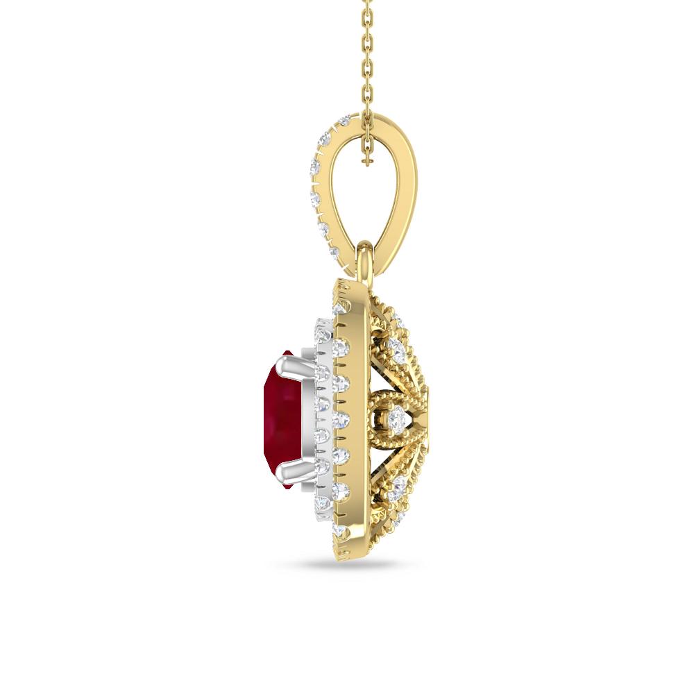 Yellow Gold/White Gold - Ruby