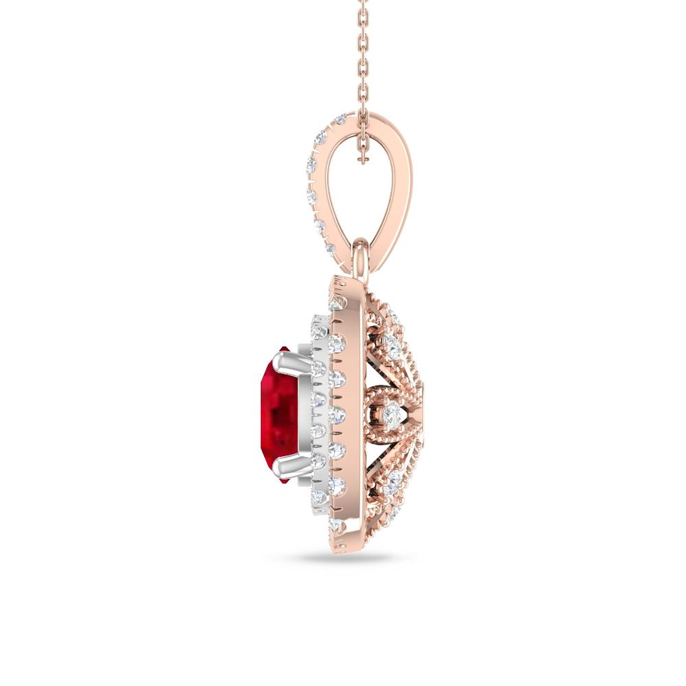 Rose Gold/White Gold - Ruby