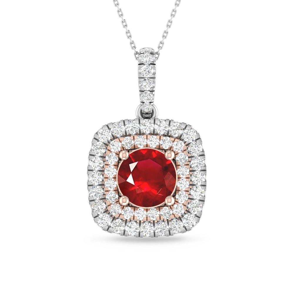 White Gold/Rose Gold - Ruby
