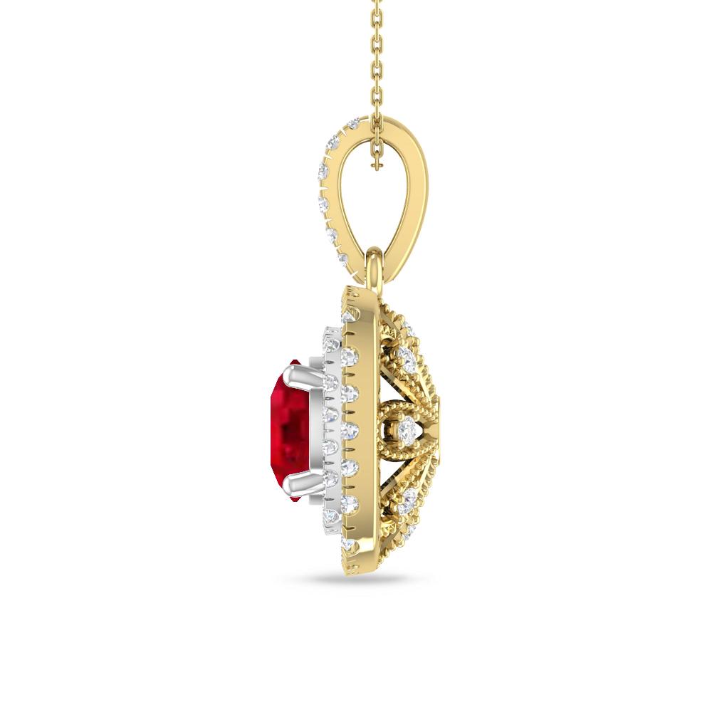 Yellow Gold/White Gold - Ruby