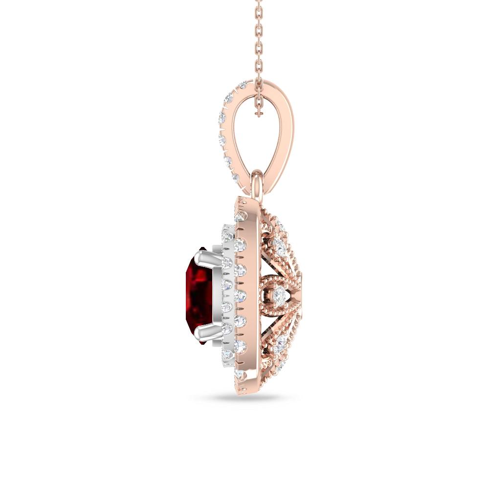 Rose Gold/White Gold - Ruby