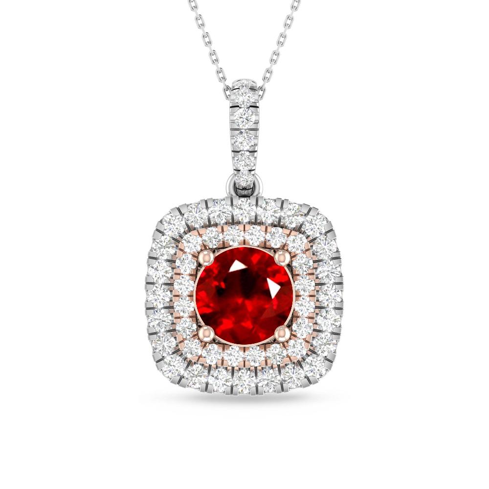 White Gold/Rose Gold - Ruby