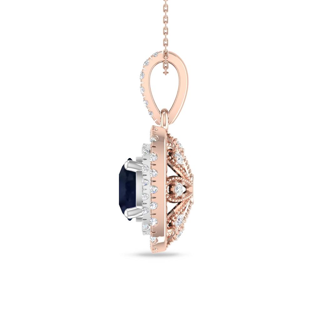 Rose Gold/White Gold - Sapphire