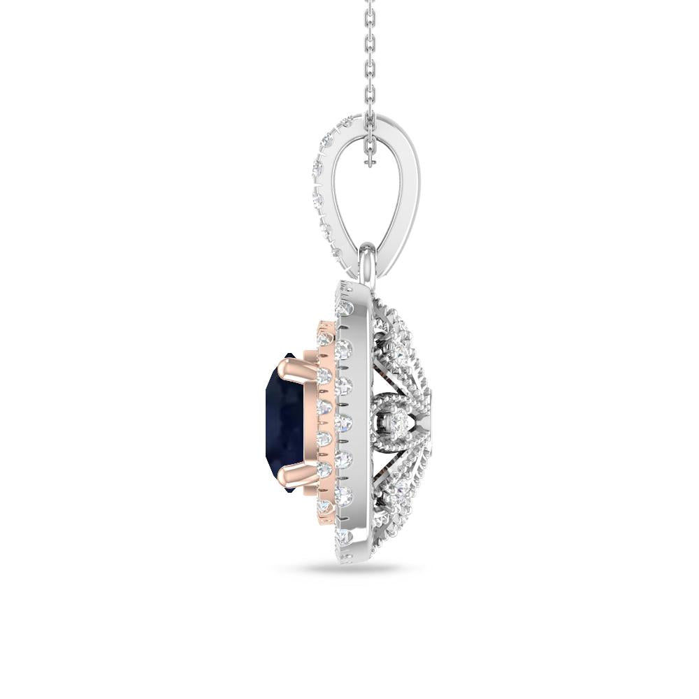 White Gold/Rose Gold - Sapphire