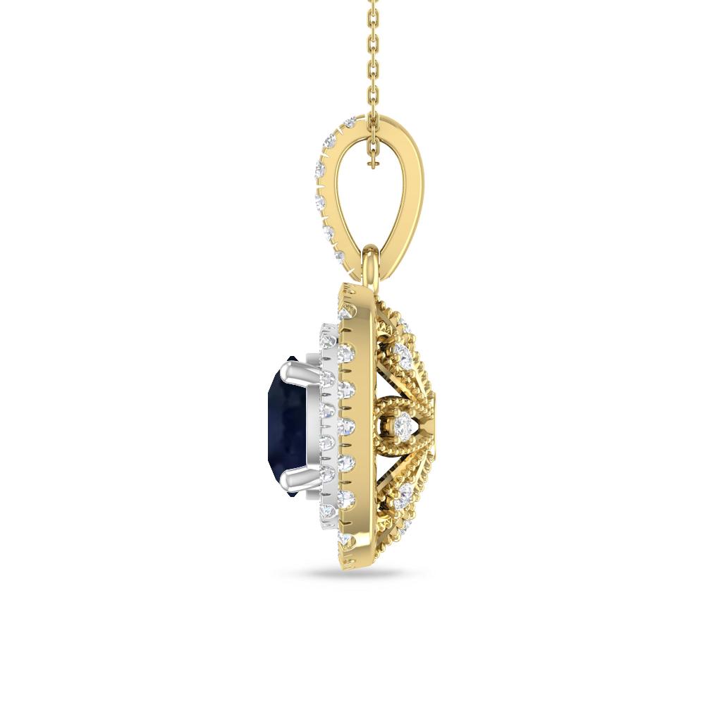 Yellow Gold/White Gold - Sapphire