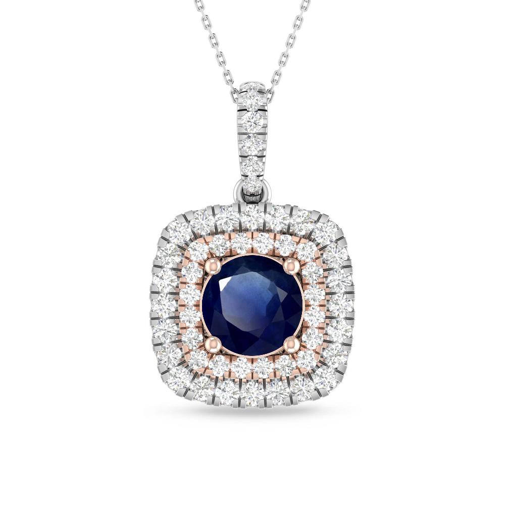 White Gold/Rose Gold - Sapphire