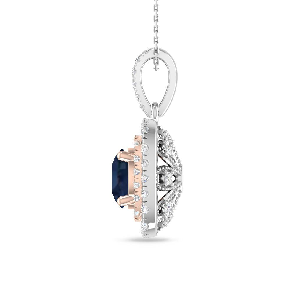 White Gold/Rose Gold - Sapphire