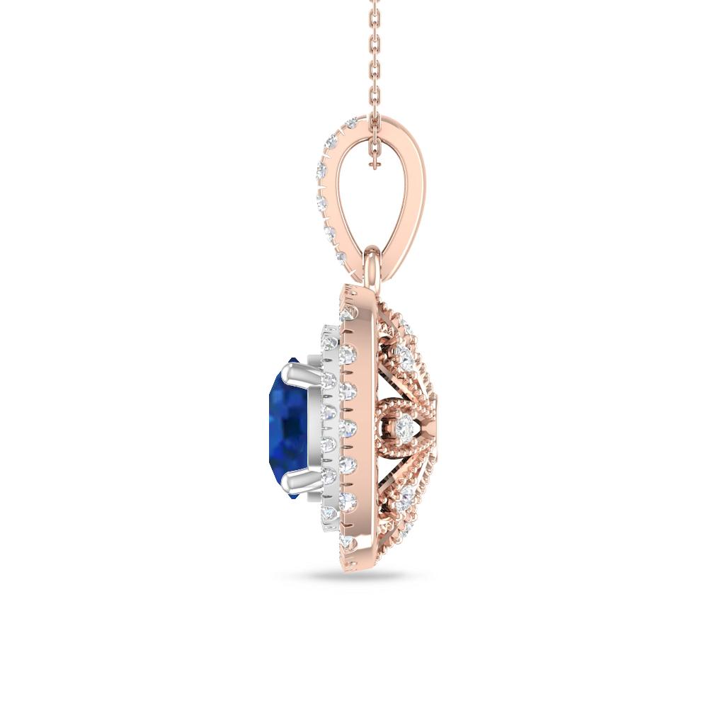 Rose Gold/White Gold - Sapphire