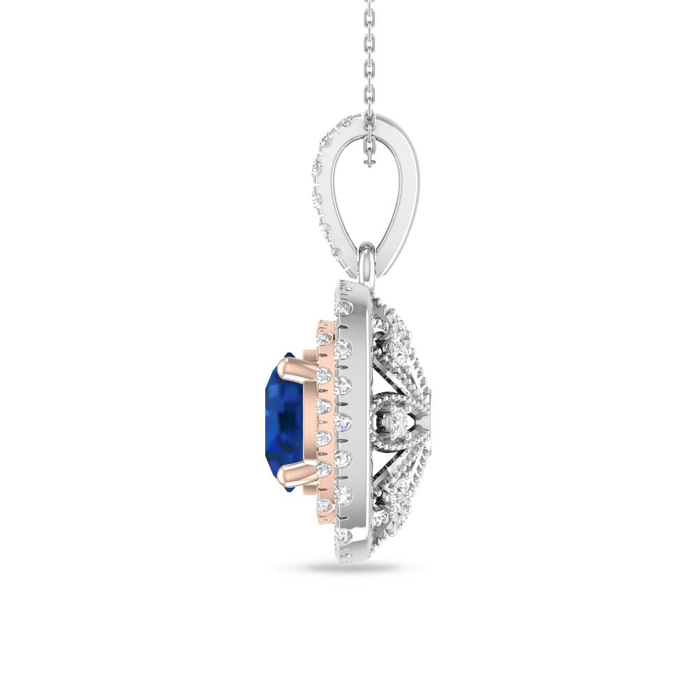 White Gold/Rose Gold - Sapphire