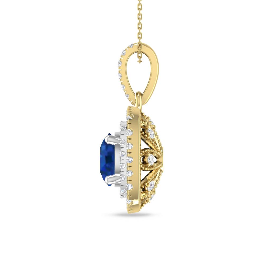 Yellow Gold/White Gold - Sapphire