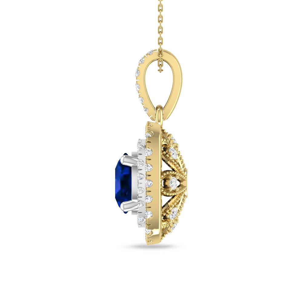 Yellow Gold/White Gold - Sapphire