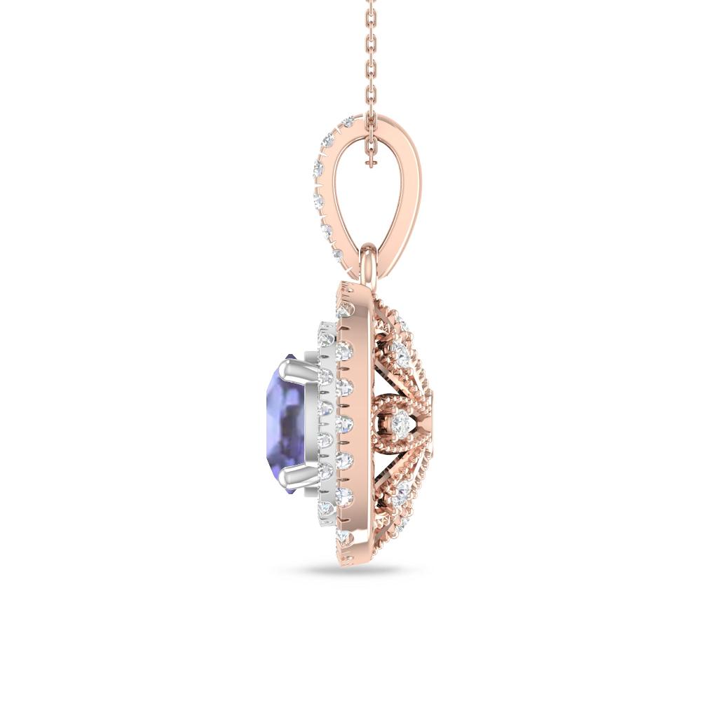 Rose Gold/White Gold - Tanzanite
