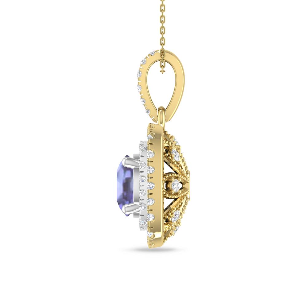Yellow Gold/White Gold - Tanzanite