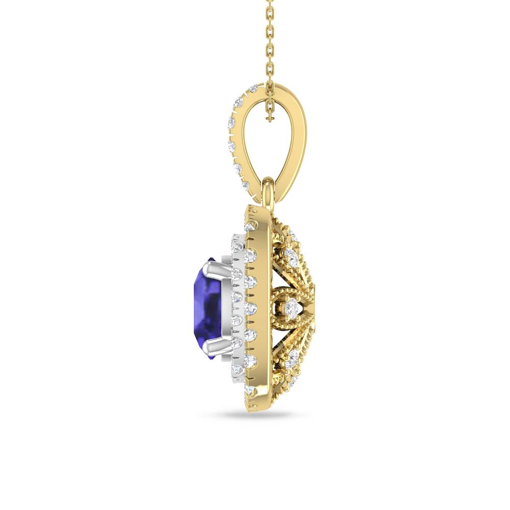 Yellow Gold/White Gold - Tanzanite