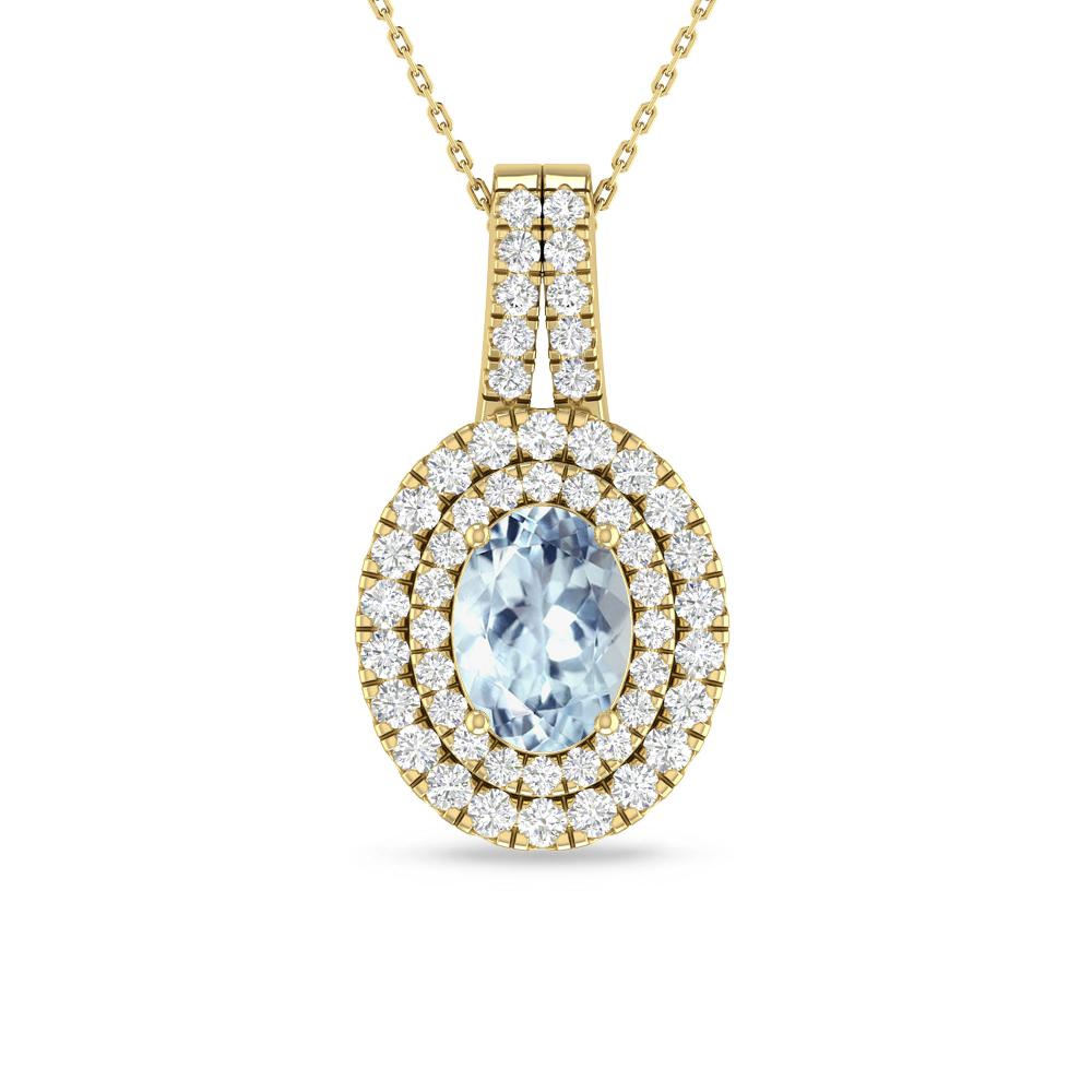 Yellow Gold - Aquamarine