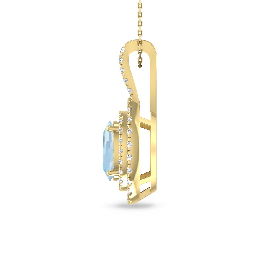 Yellow Gold - Aquamarine