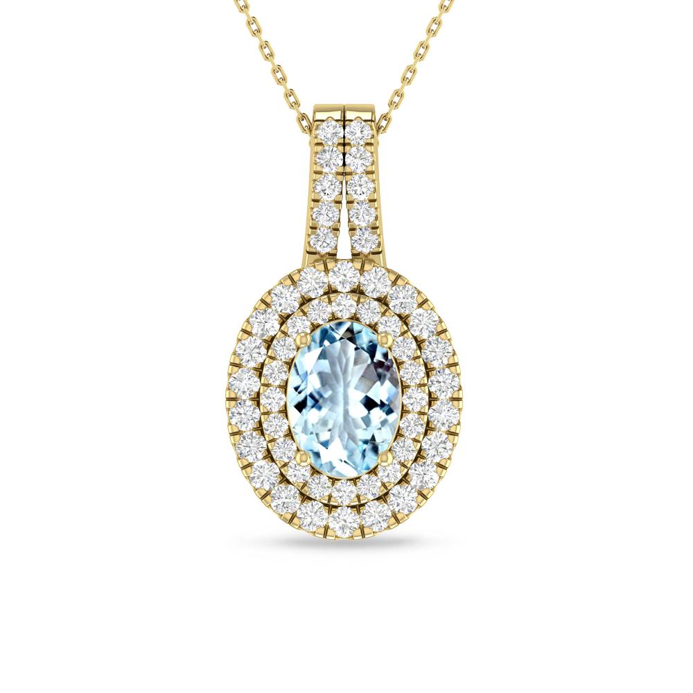 Yellow Gold - Aquamarine