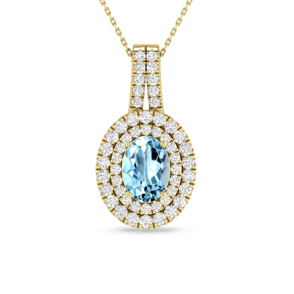 Yellow Gold - Aquamarine