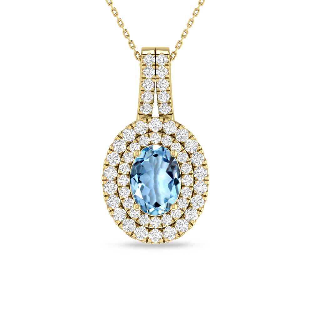 Yellow Gold - Aquamarine