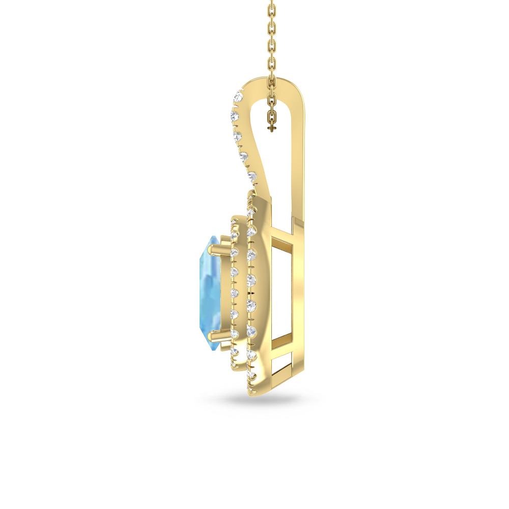 Yellow Gold - Aquamarine
