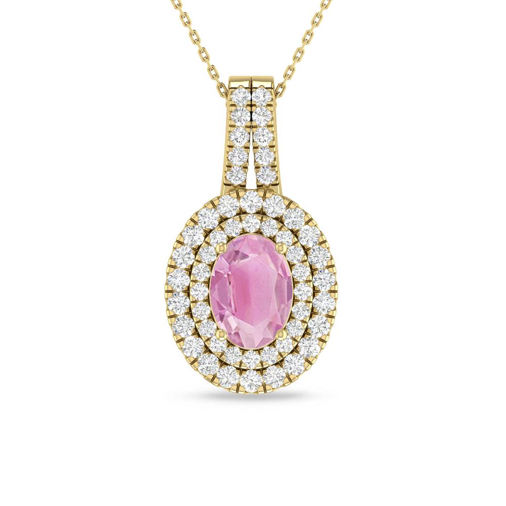 Yellow Gold - Pink Tourmaline