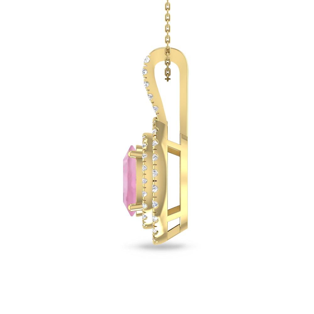 Yellow Gold - Pink Tourmaline