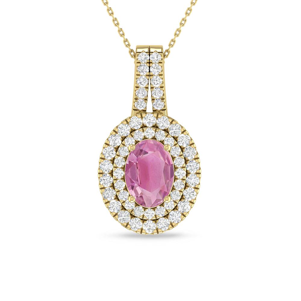 Yellow Gold - Pink Tourmaline