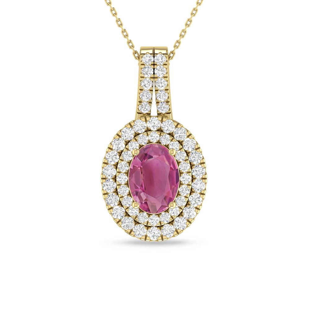 Yellow Gold - Pink Tourmaline