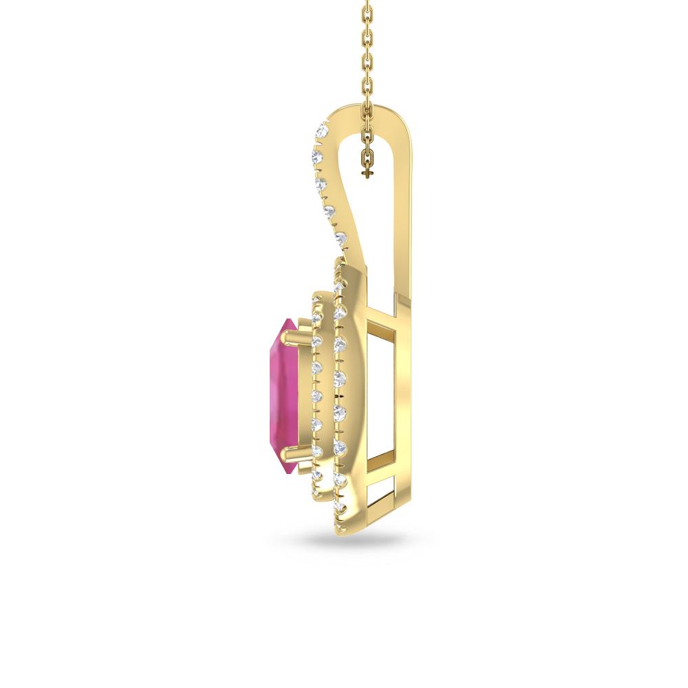 Yellow Gold - Pink Tourmaline