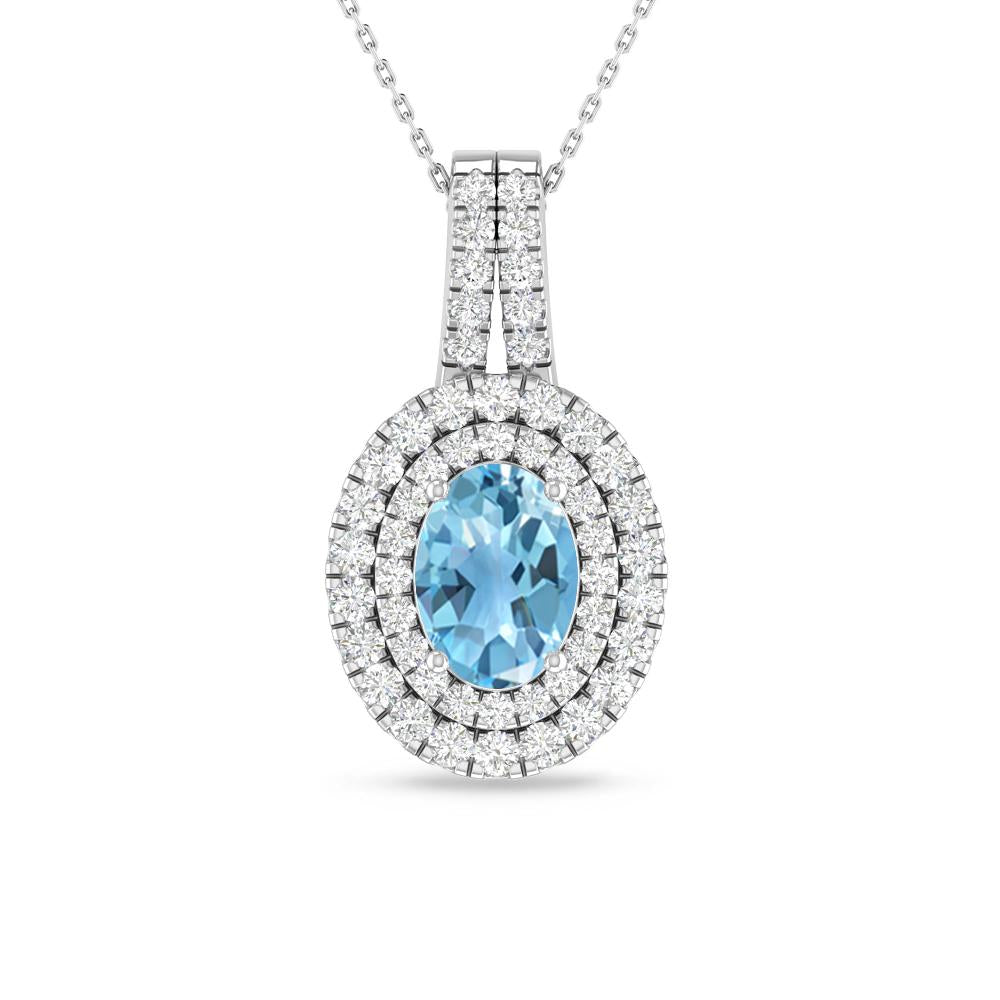 White Gold - Blue Topaz