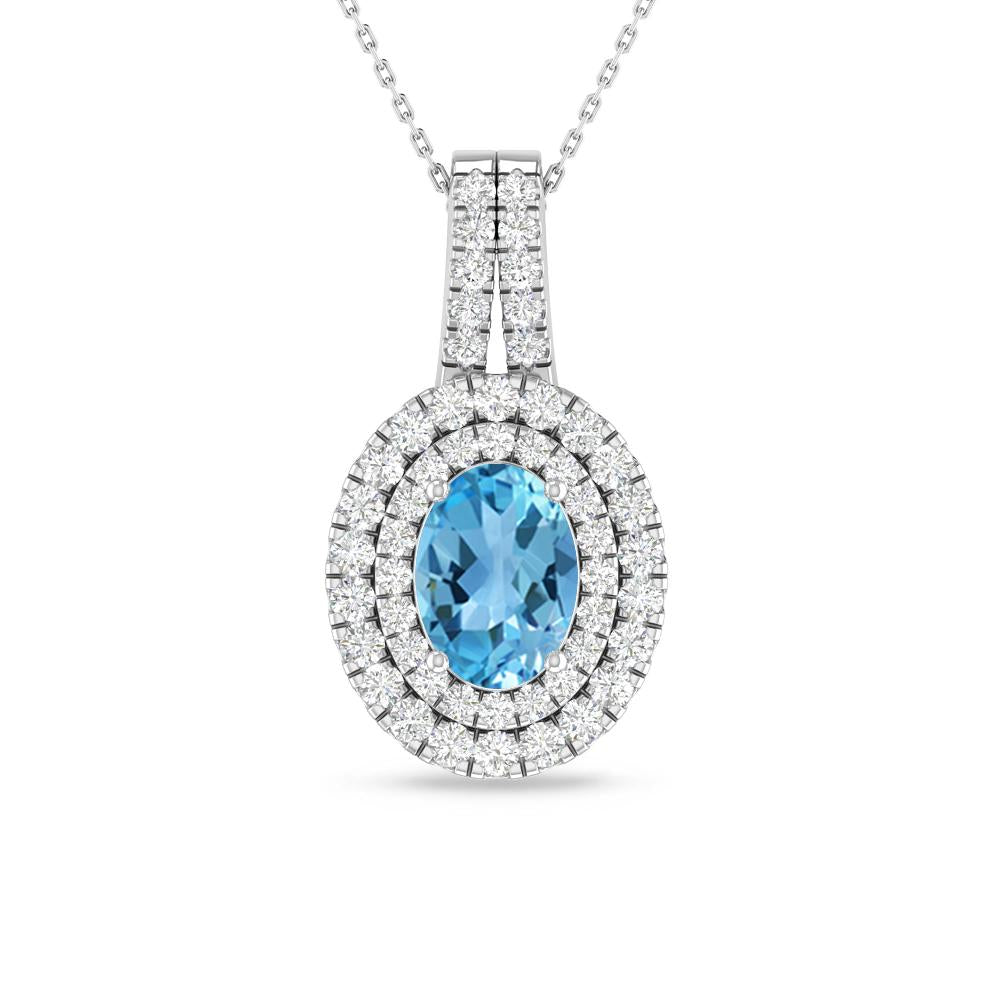 White Gold - Blue Topaz