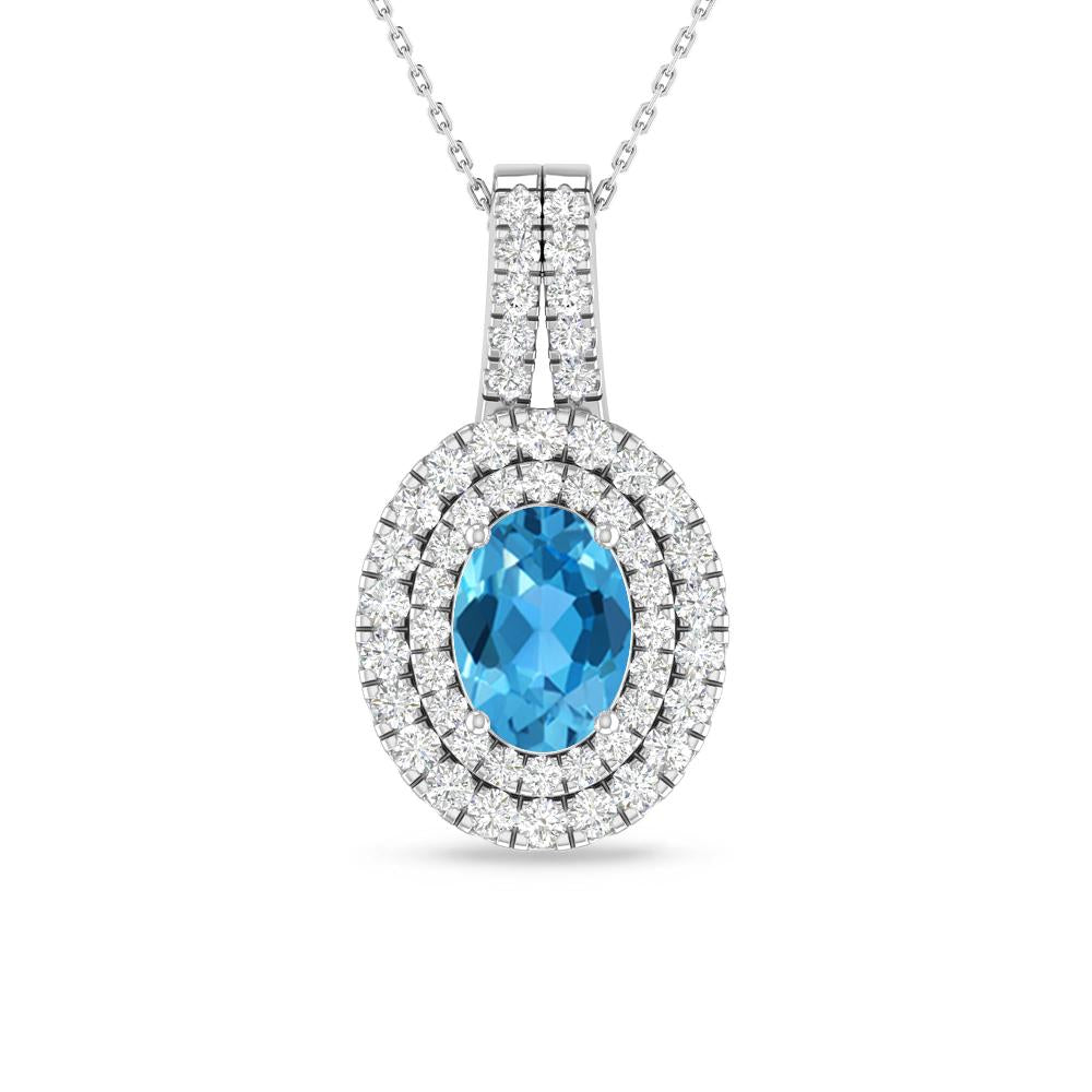 White Gold - Blue Topaz