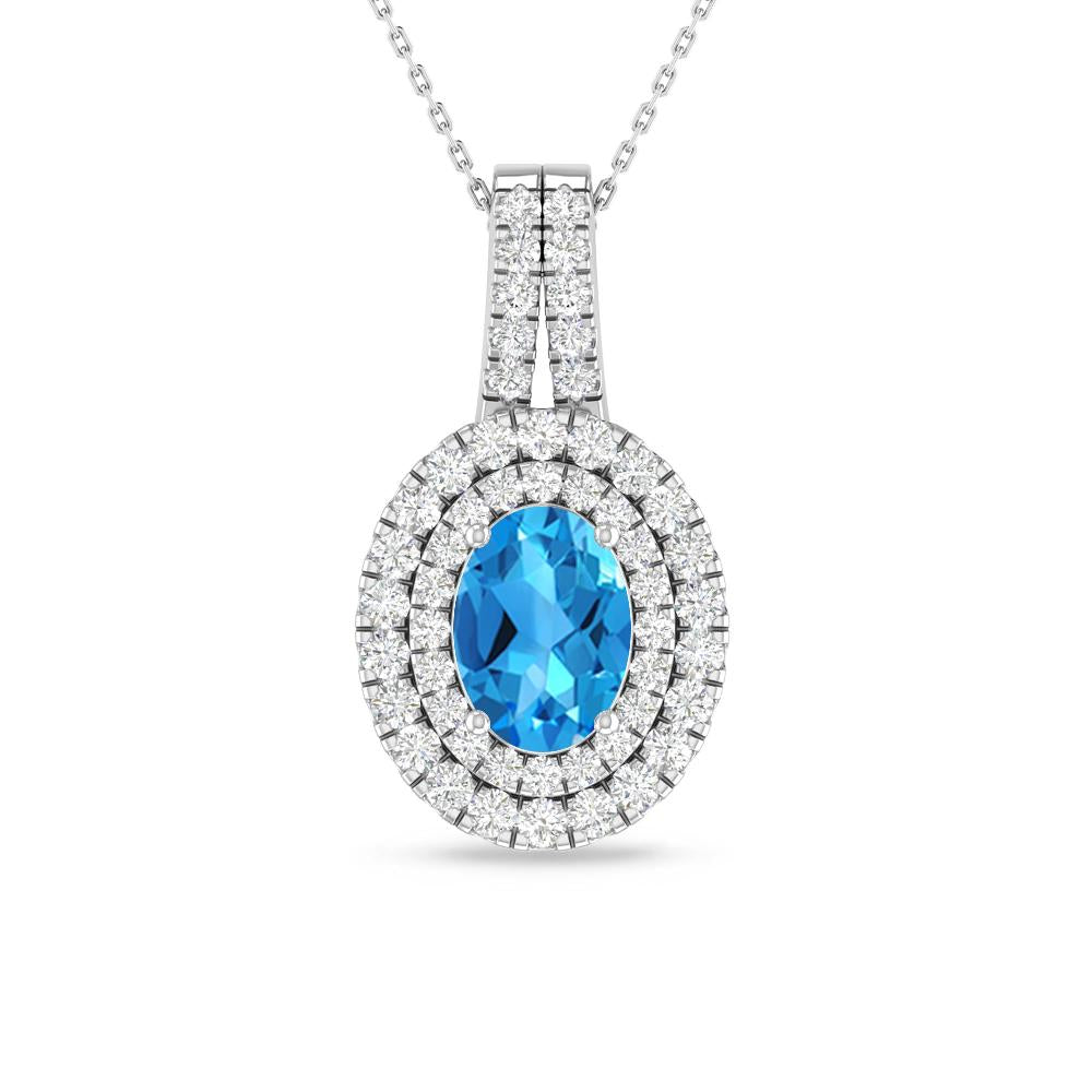 White Gold - Blue Topaz