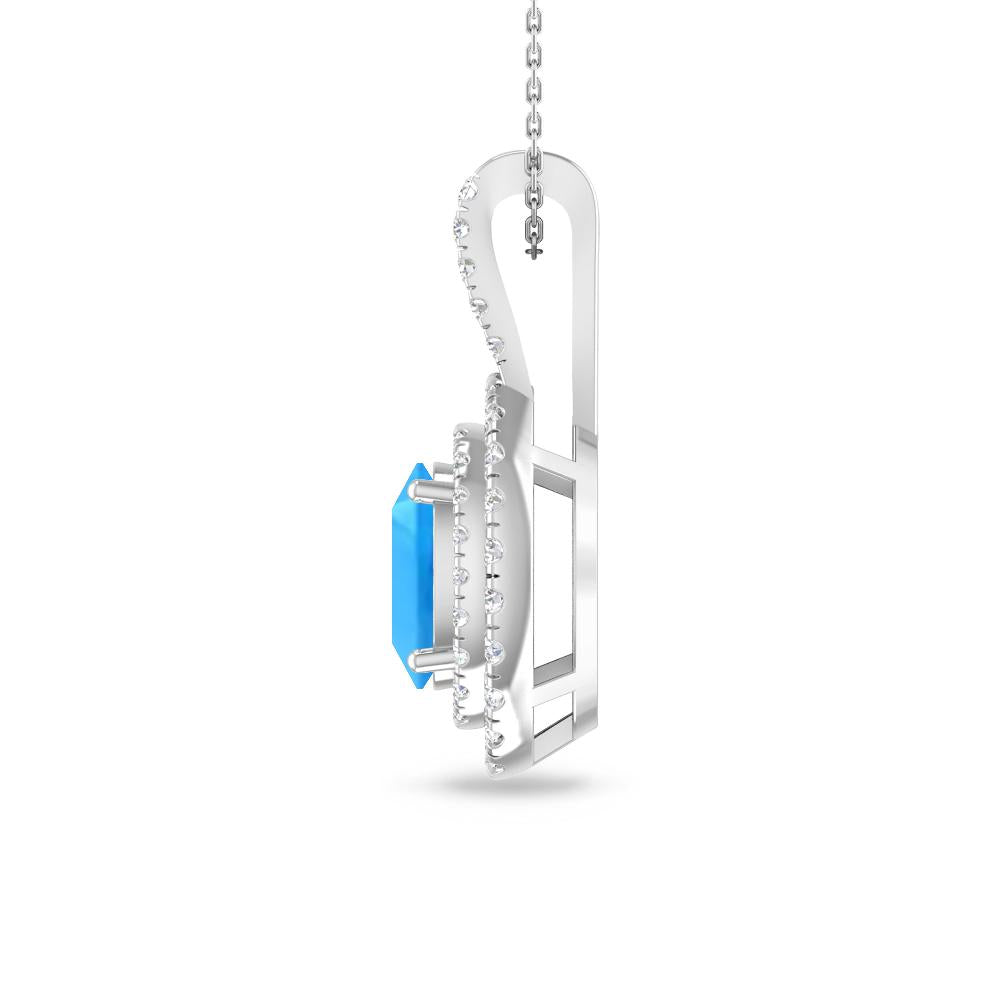 White Gold - Blue Topaz