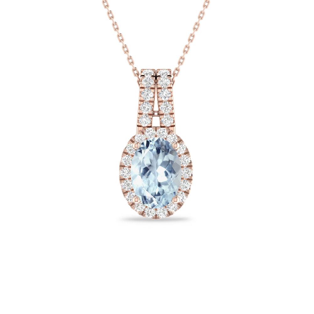 Rose Gold - Aquamarine