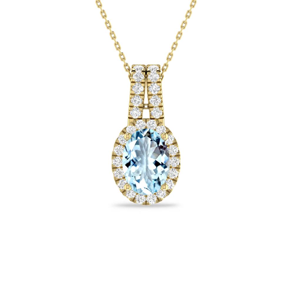 Yellow Gold - Aquamarine