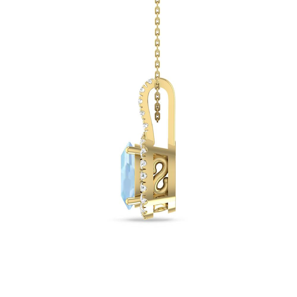 Yellow Gold - Aquamarine