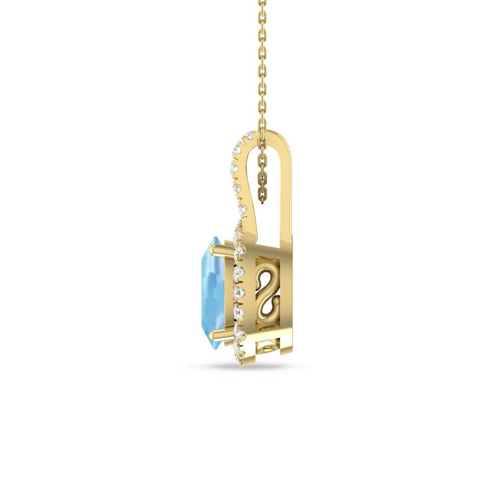 Yellow Gold - Aquamarine