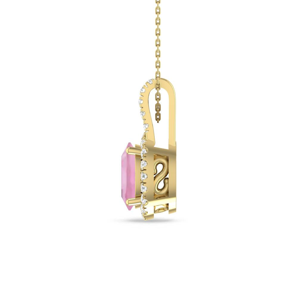 Yellow Gold - Pink Tourmaline