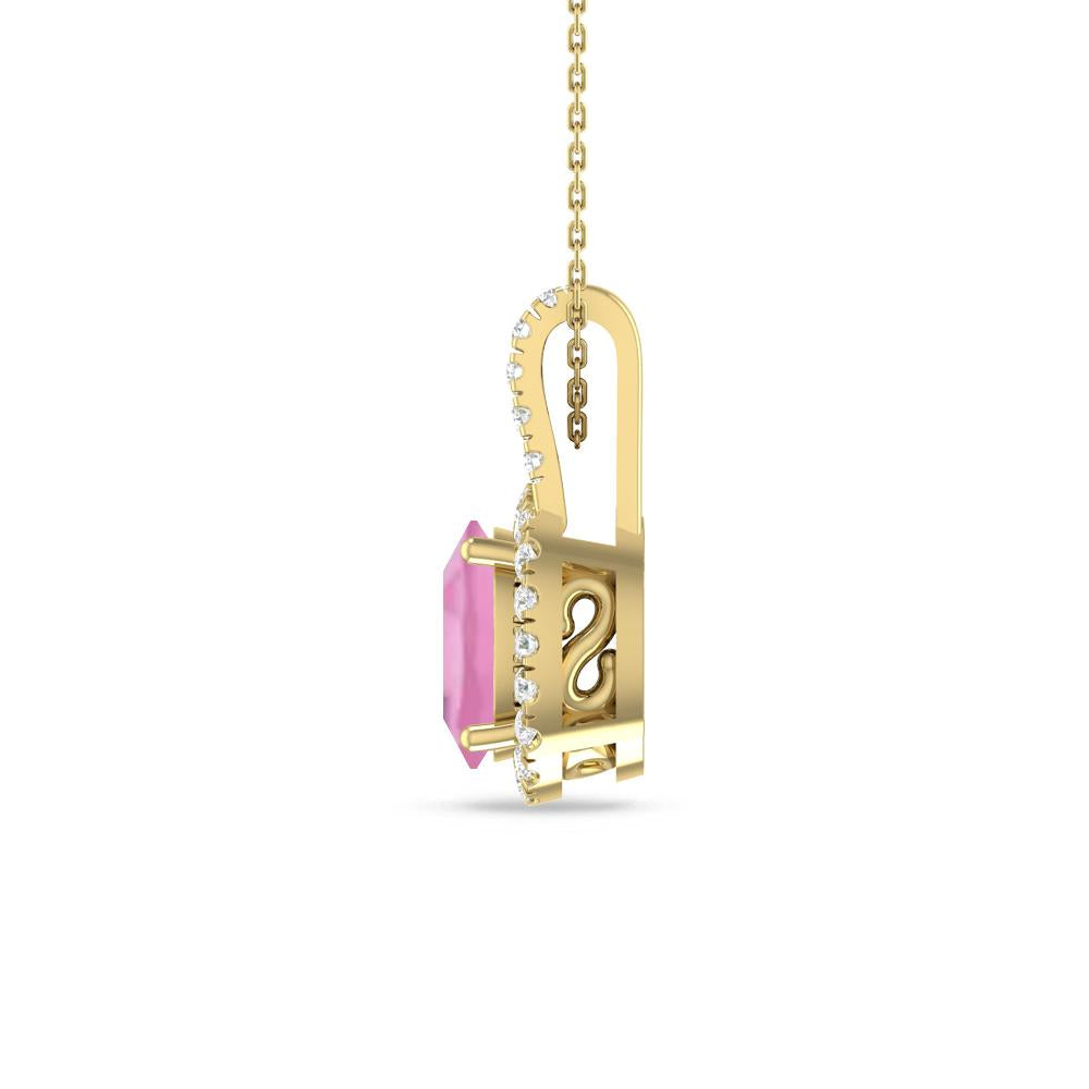 Yellow Gold - Pink Tourmaline