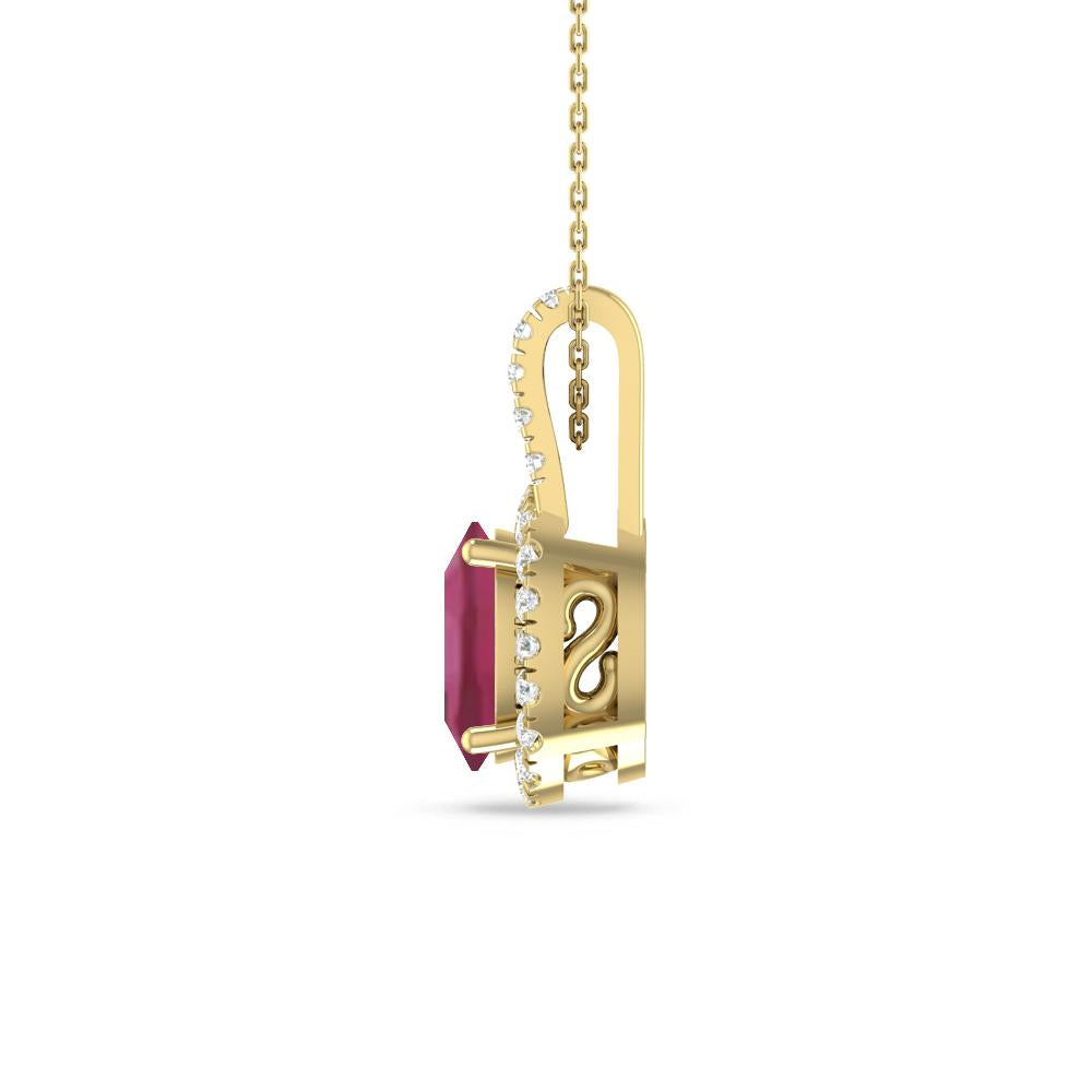 Yellow Gold - Pink Tourmaline