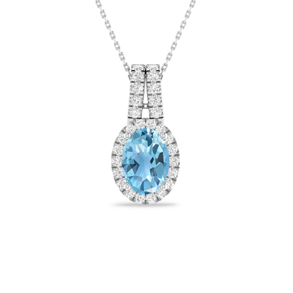 White Gold - Blue Topaz