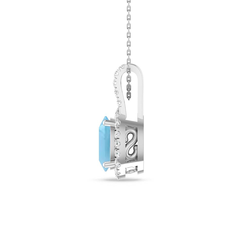 White Gold - Blue Topaz