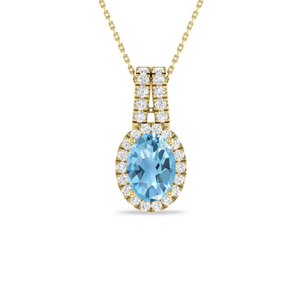 Yellow Gold - Blue Topaz