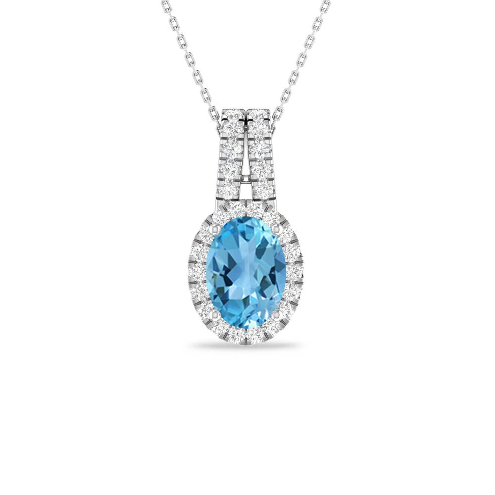 White Gold - Blue Topaz