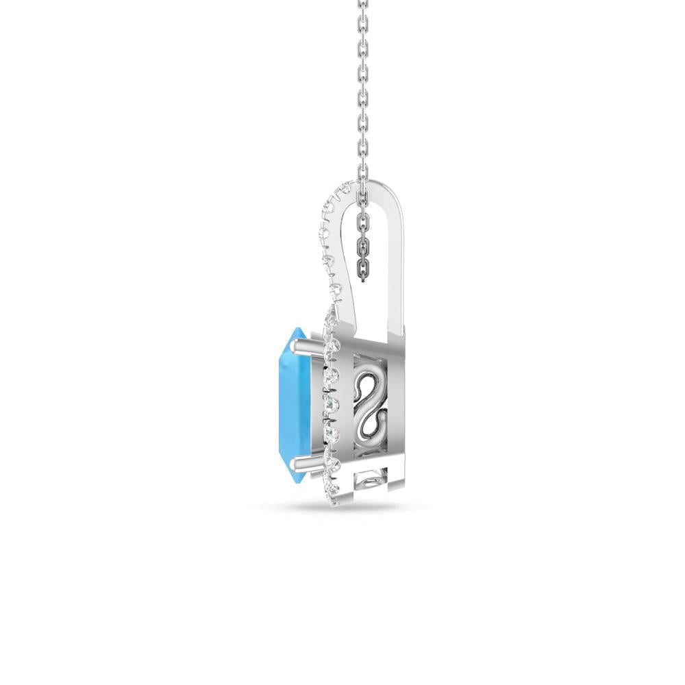 White Gold - Blue Topaz
